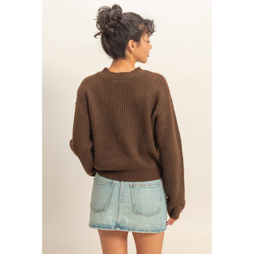 Brae Ribbed Crew Neck Sweater
