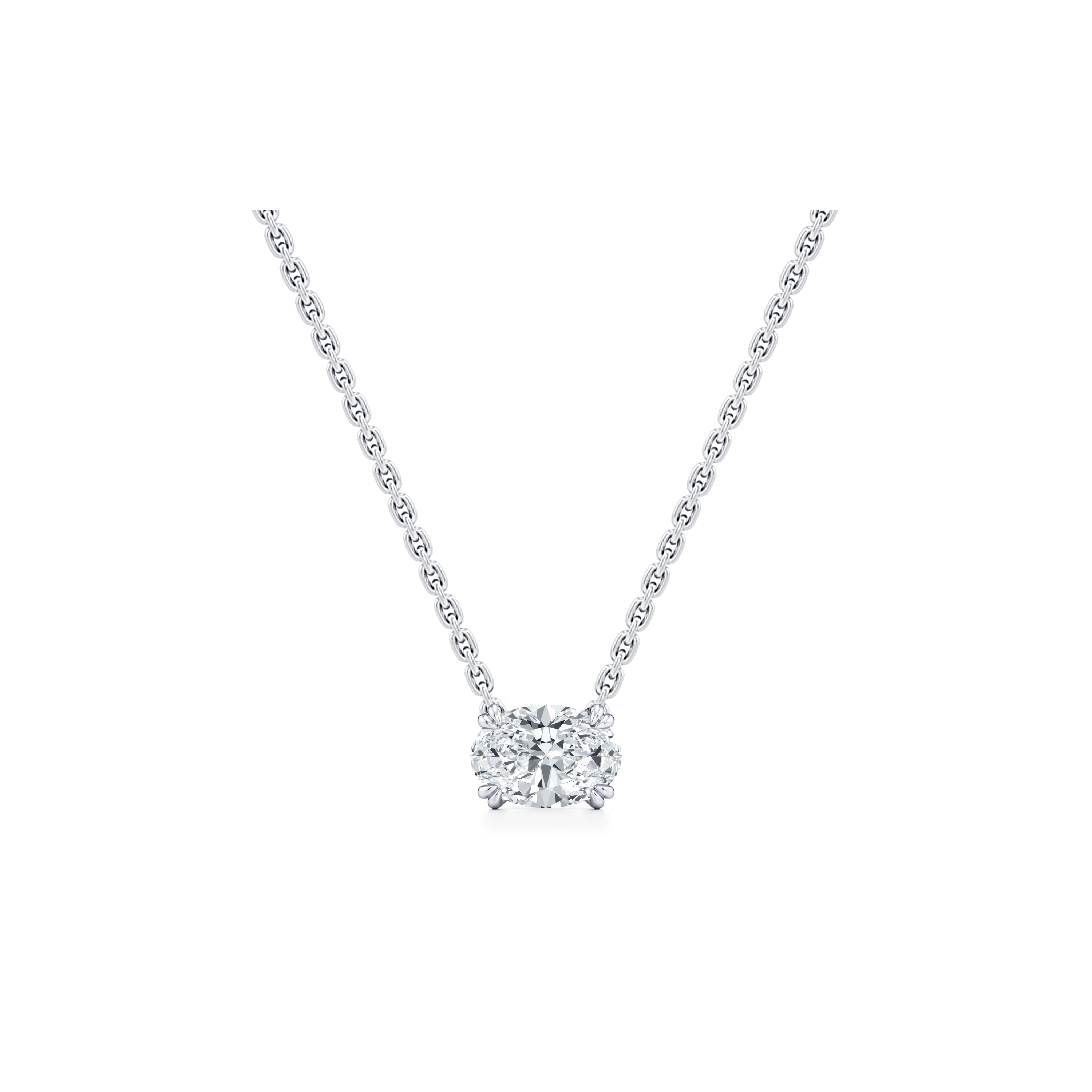 Elle Lab Diamond Oval Pendant