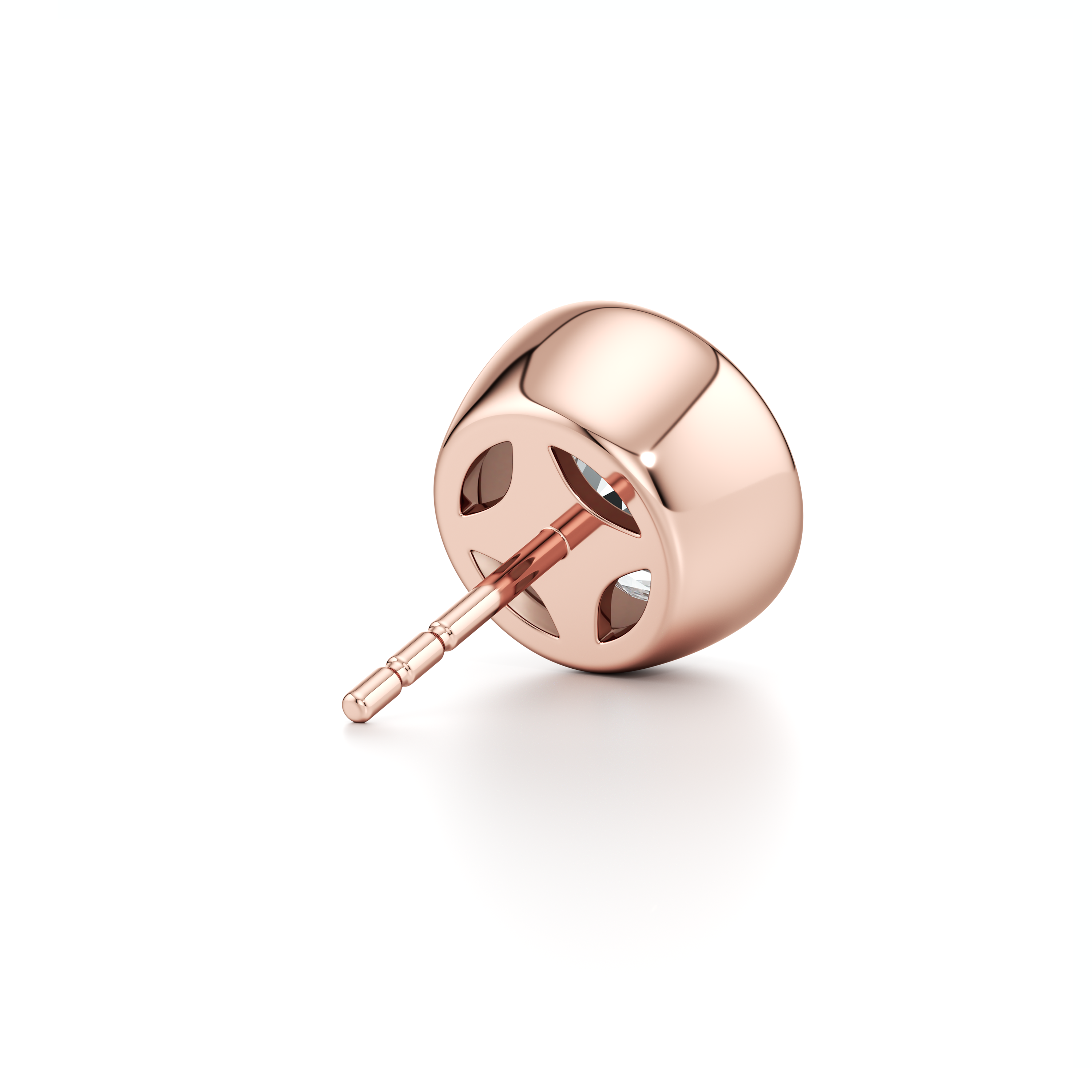 Bezel Set Lab Diamond Round Brilliant Studs