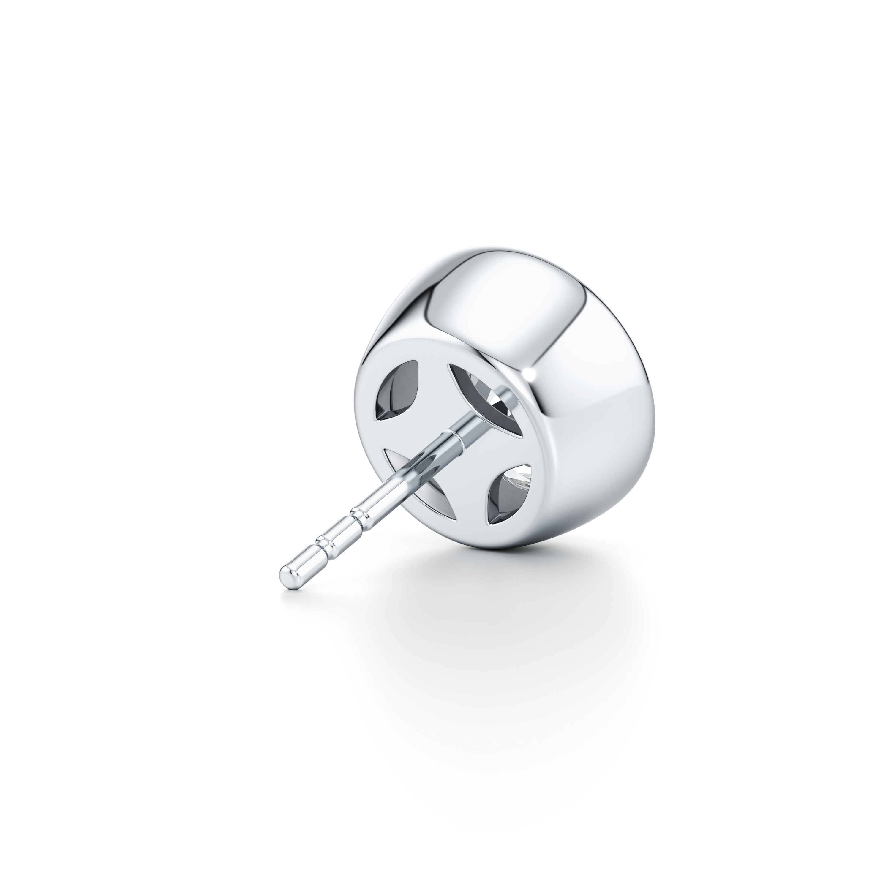 Bezel Set Lab Diamond Round Brilliant Studs