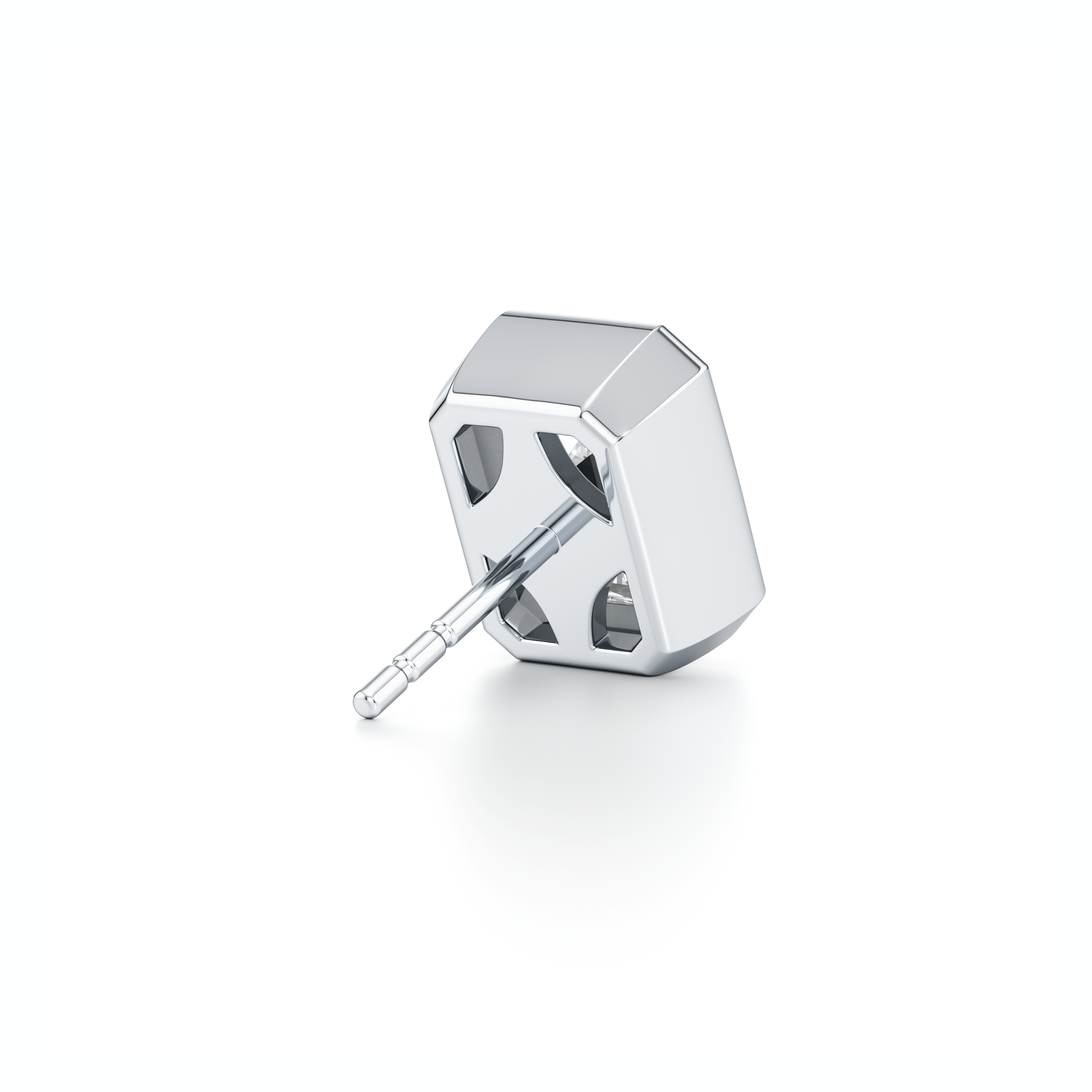 Bezel Set Lab Diamond Emerald Studs