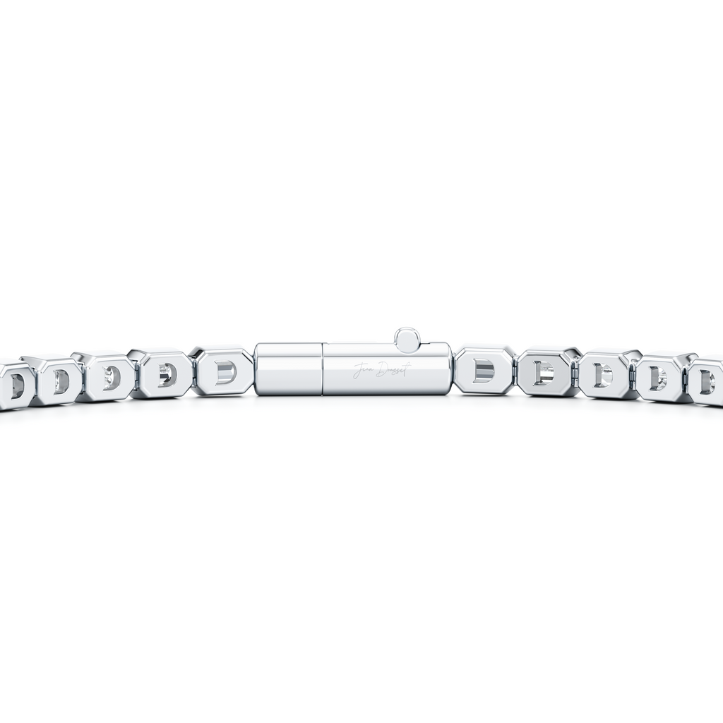 Bezel Set Emerald Lab Diamond Tennis Bracelet