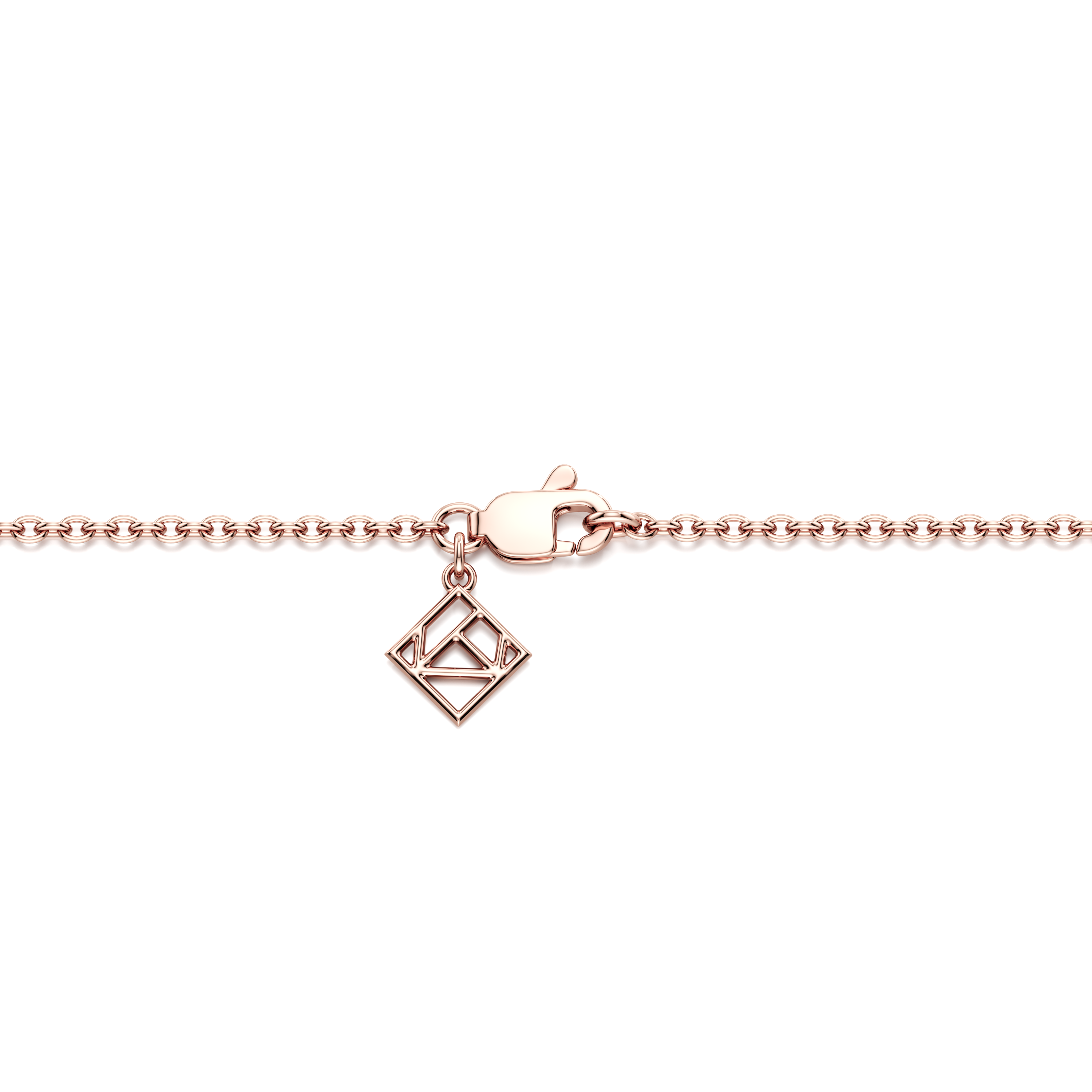 Bezel Set Lab Diamond Charm Bracelet