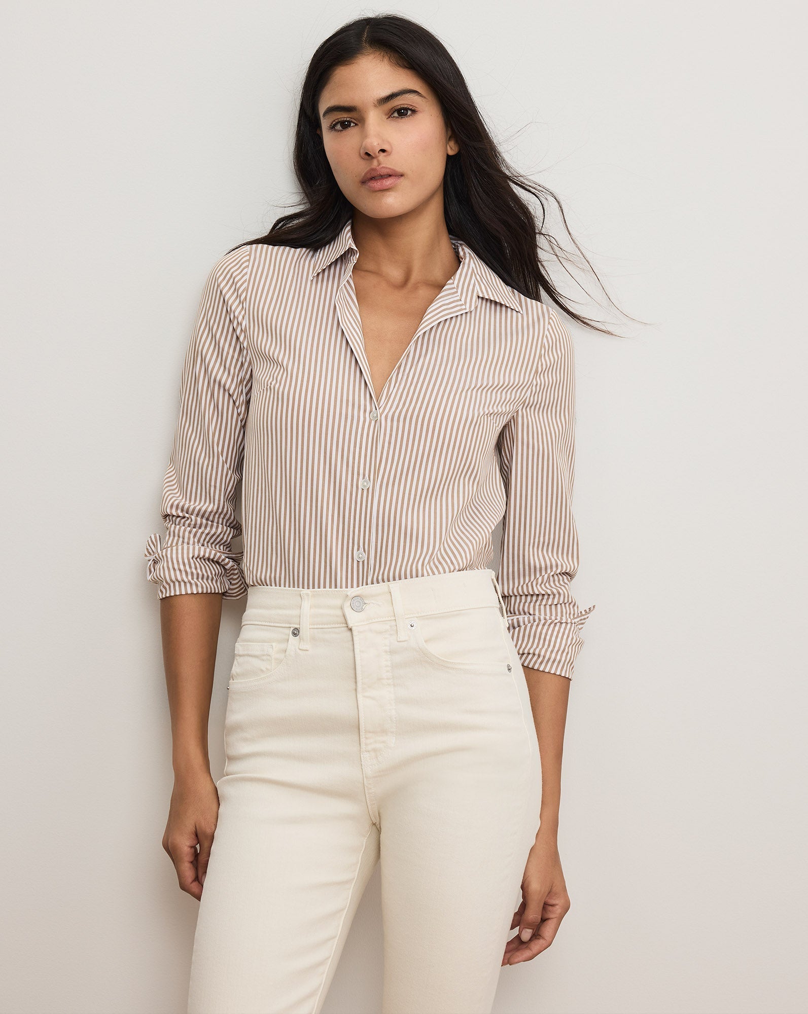 Amelia Striped Button-Down Shirt