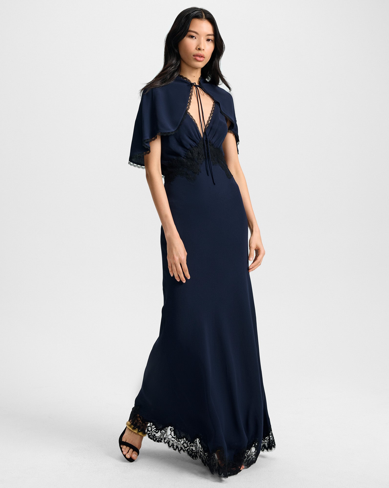 Muriel Lace-Trim Maxi Dress