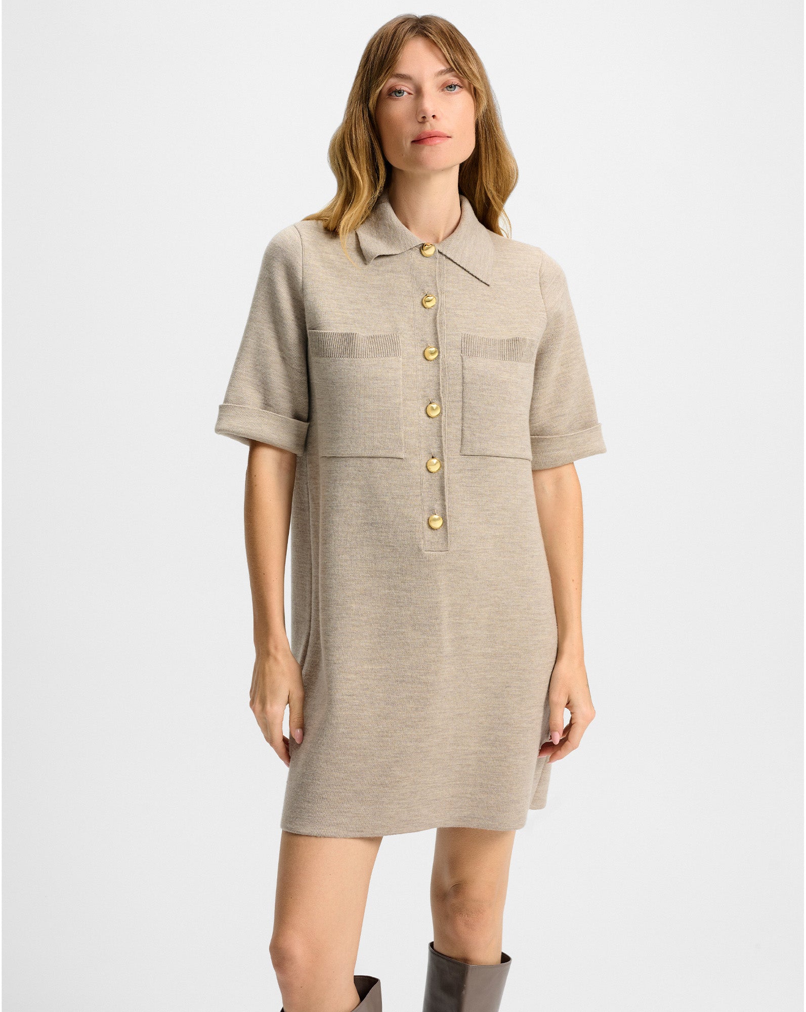 Madden Merino Wool Mini Shirtdress