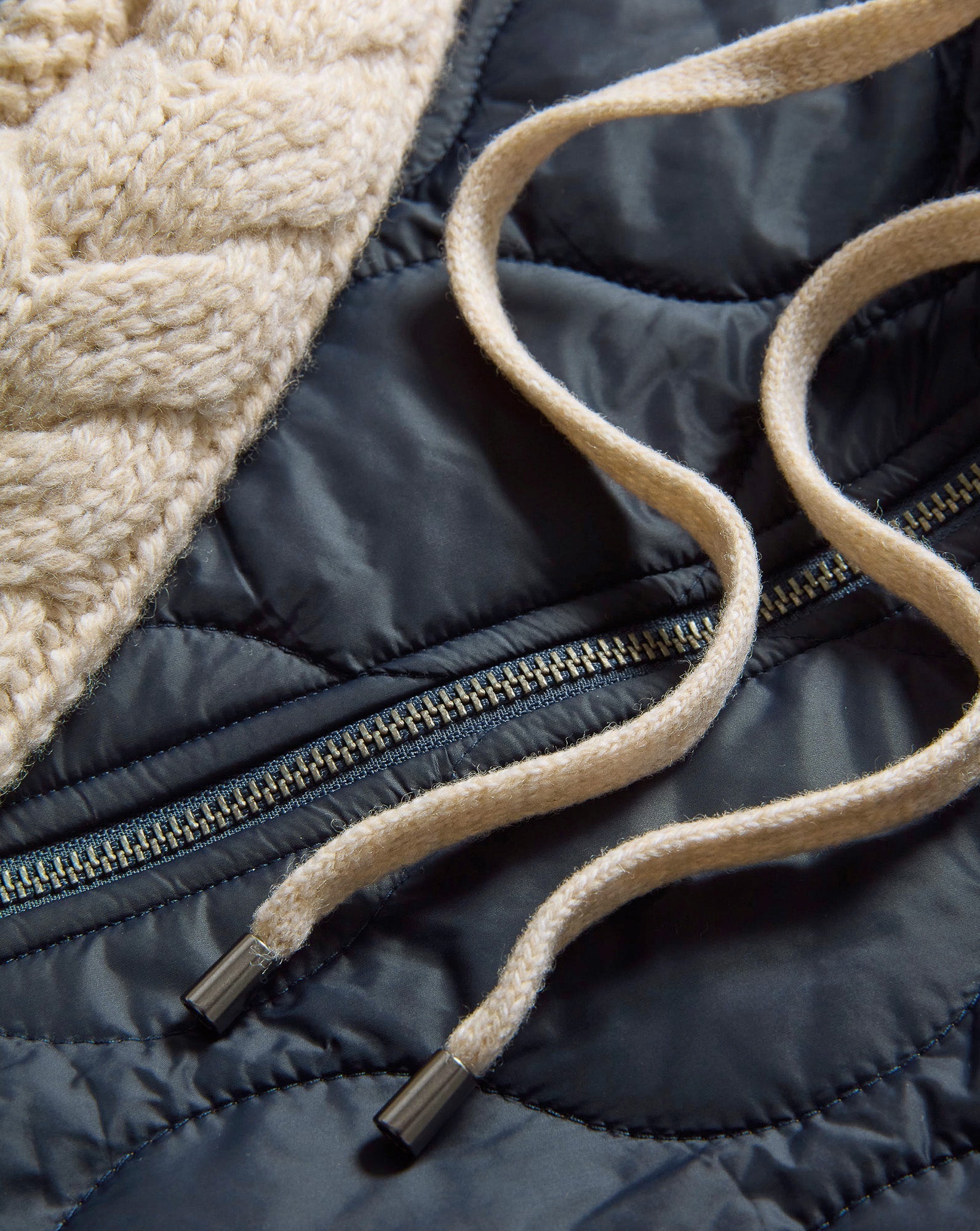 Barrows Knit-Sleeve Quilted Jacket