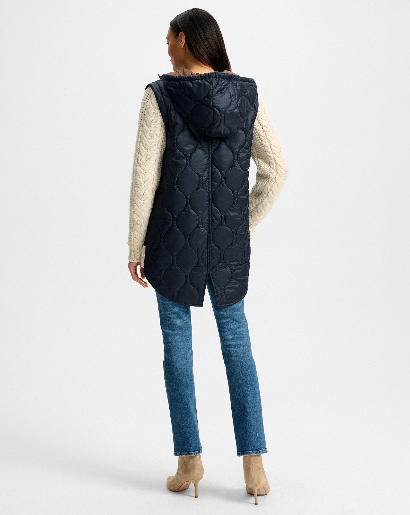 Barrows Knit-Sleeve Quilted Jacket