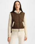 Patra Knit-Sleeve Quilted Jacket
