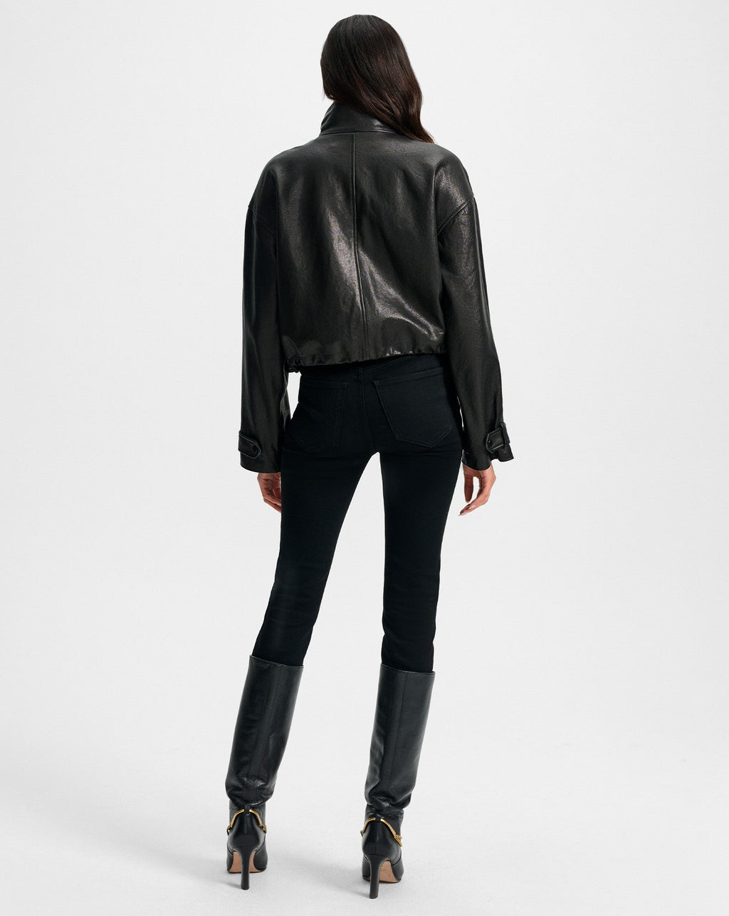 Bateman Cropped Leather Jacket