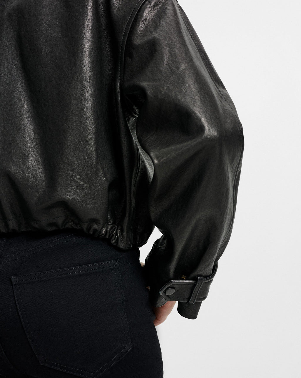 Bateman Cropped Leather Jacket