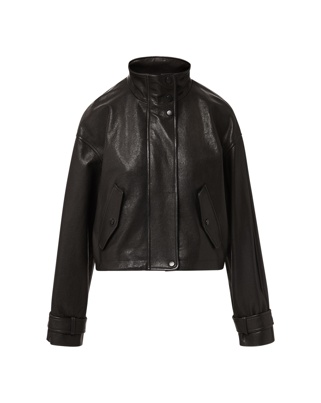 Bateman Cropped Leather Jacket