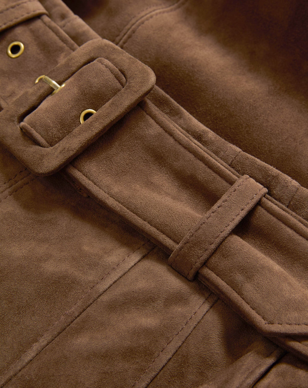 Alexie Suede Midi Skirt