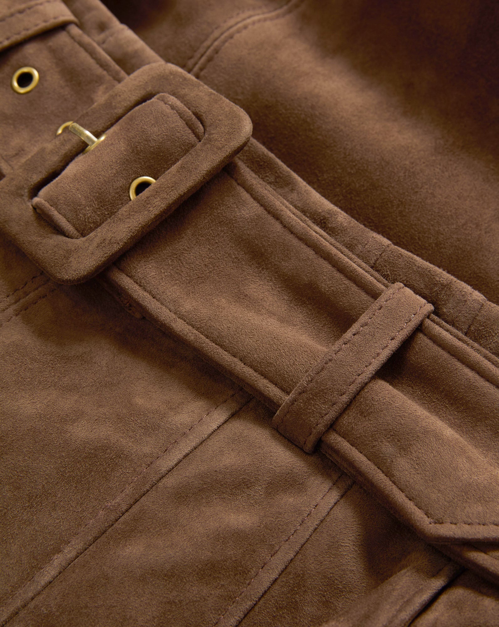 Alexie Suede Midi Skirt