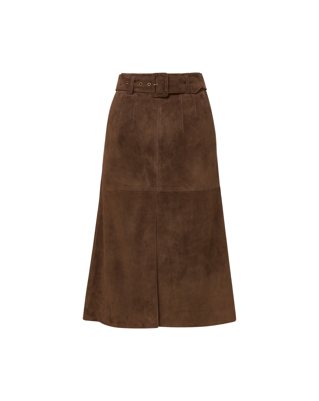 Alexie Suede Midi Skirt