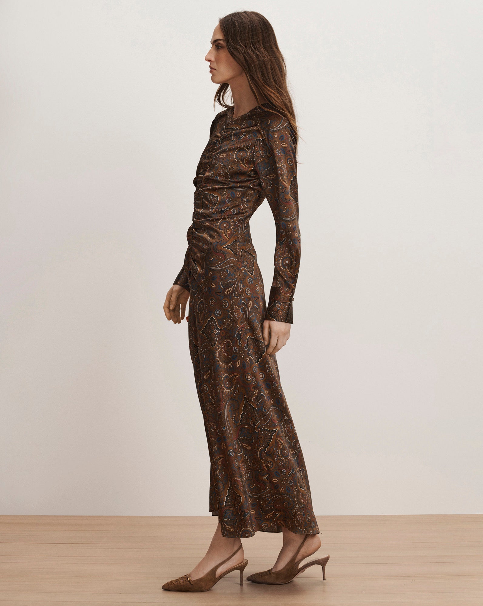 Irma Stretch-Silk Midi Dress