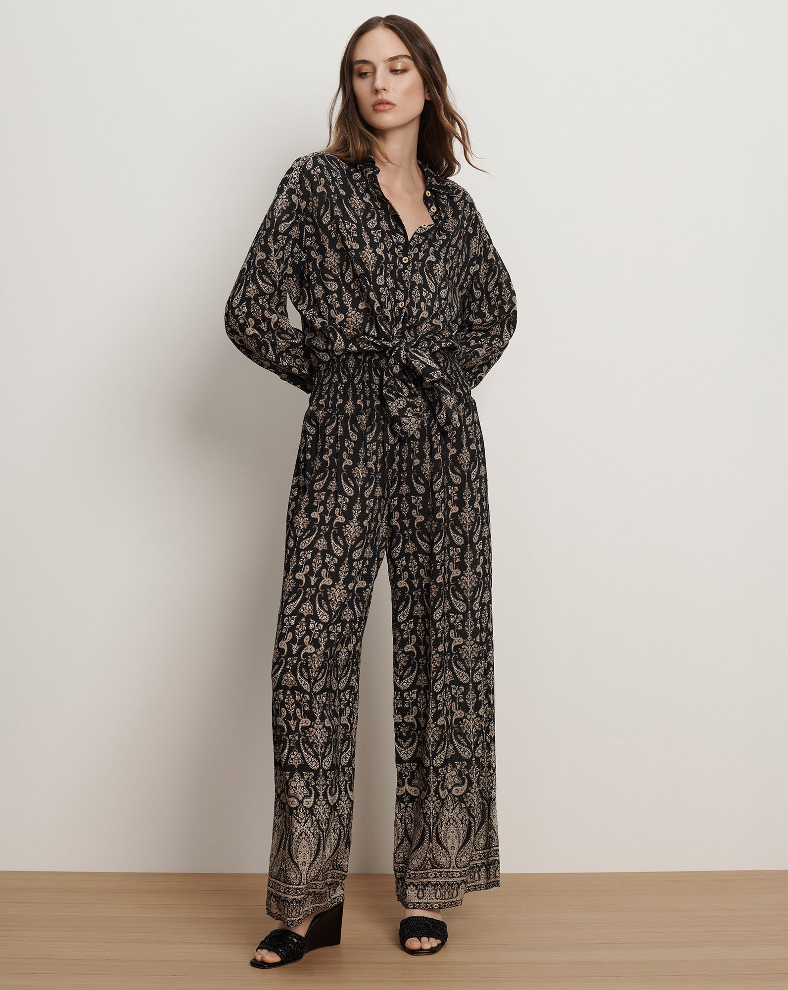 Callaway Smocked Wide-Leg Pant