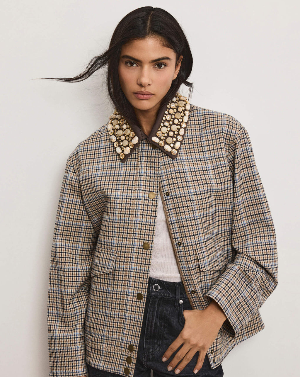 Kasper Plaid Chore Jacket