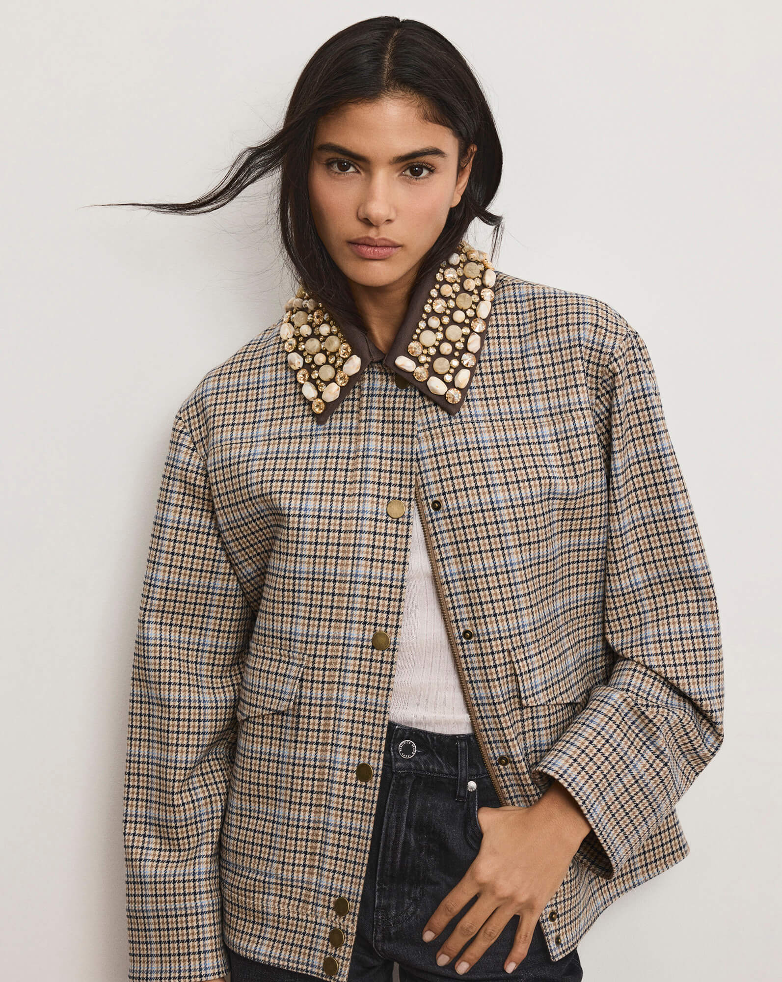 Kasper Plaid Chore Jacket