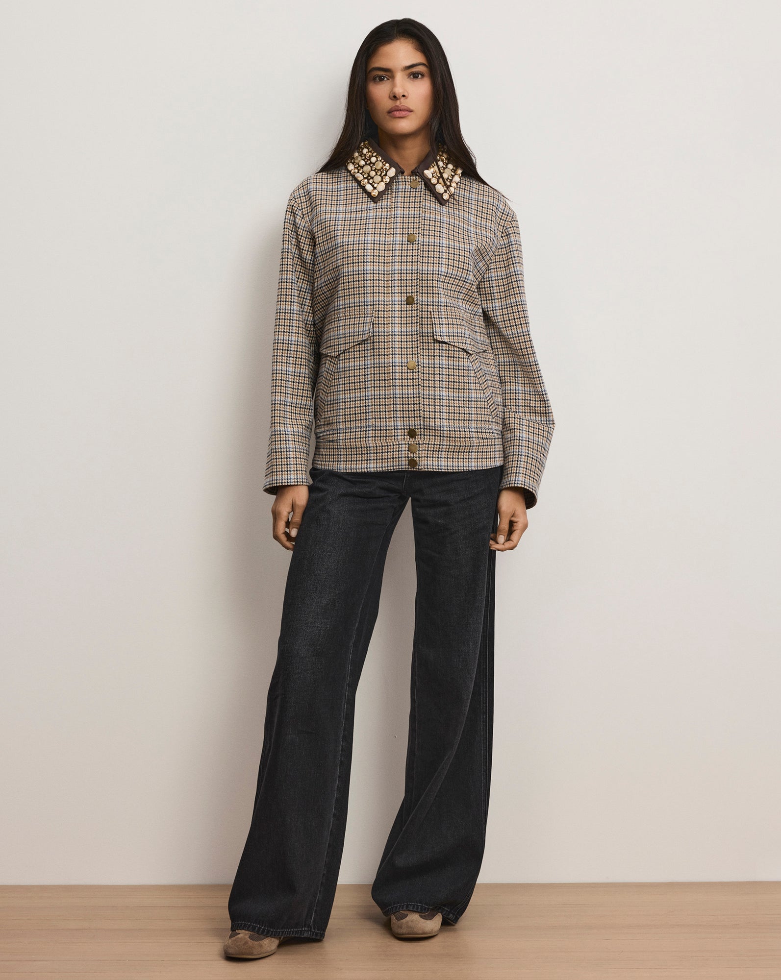 Kasper Plaid Chore Jacket