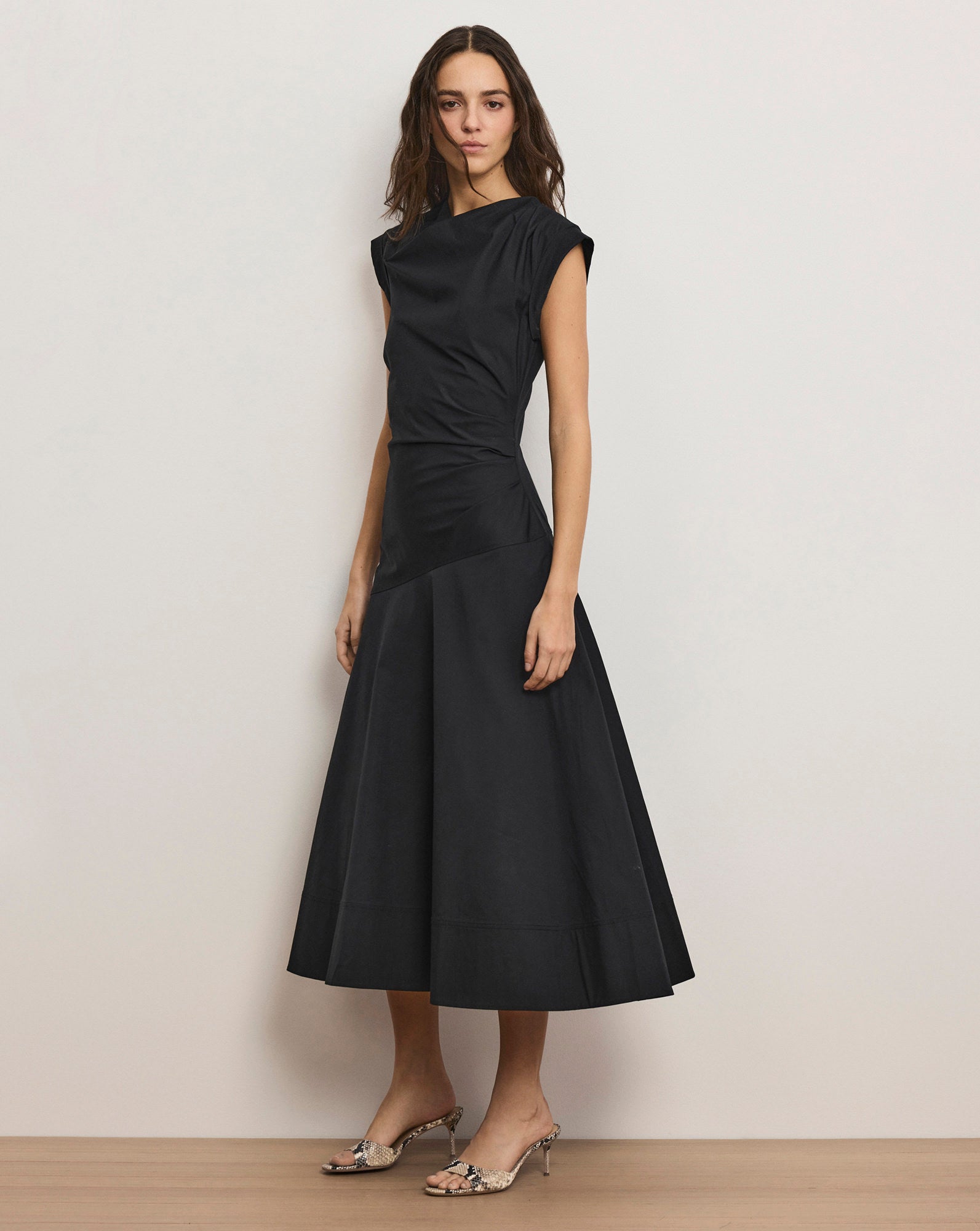 Lisette Cotton Poplin Midi Dress