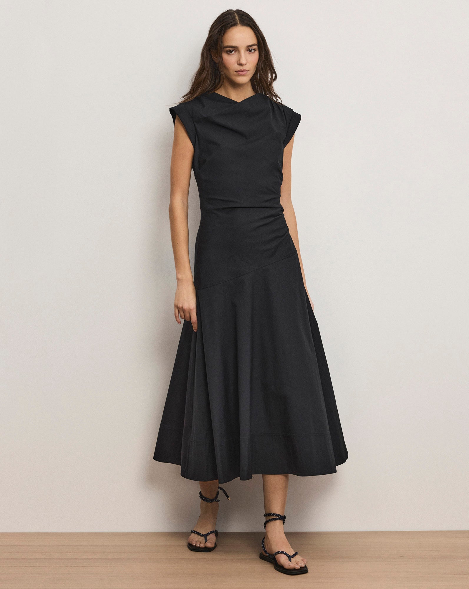 Lisette Cotton Poplin Midi Dress