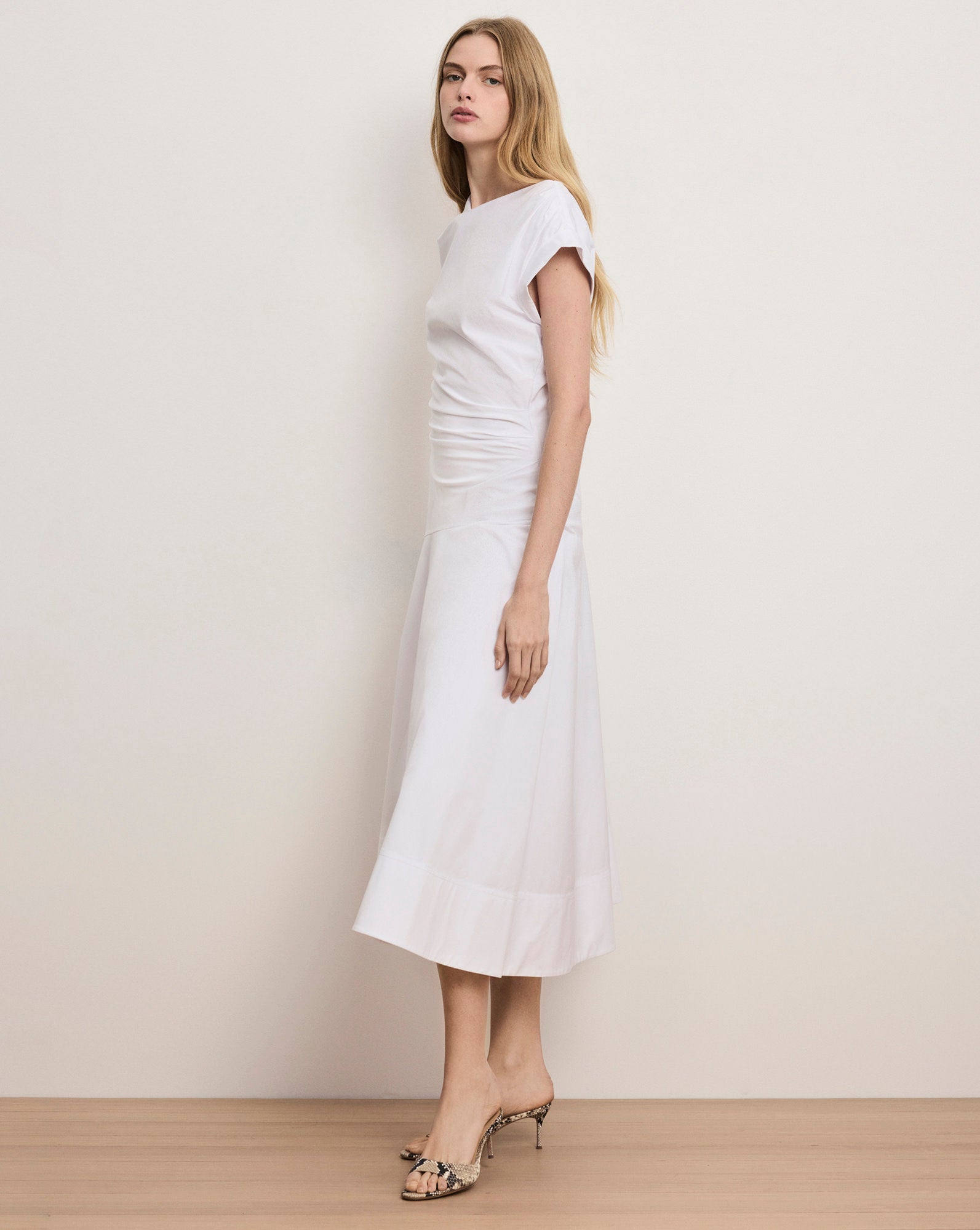 Lisette Cotton Poplin Midi Dress