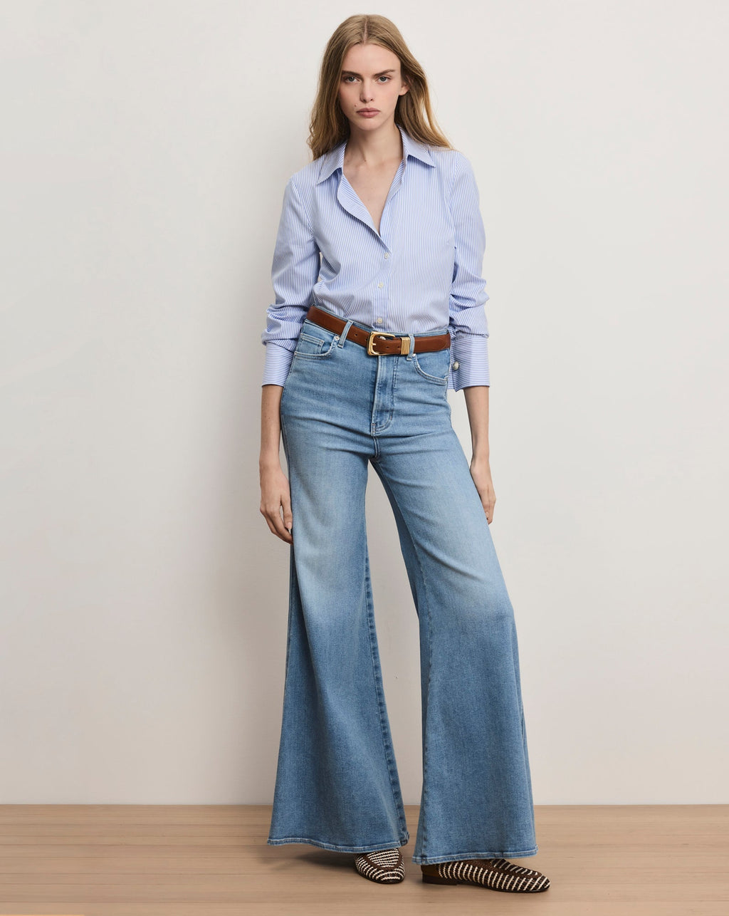 Amelia Striped Button-Down Shirt