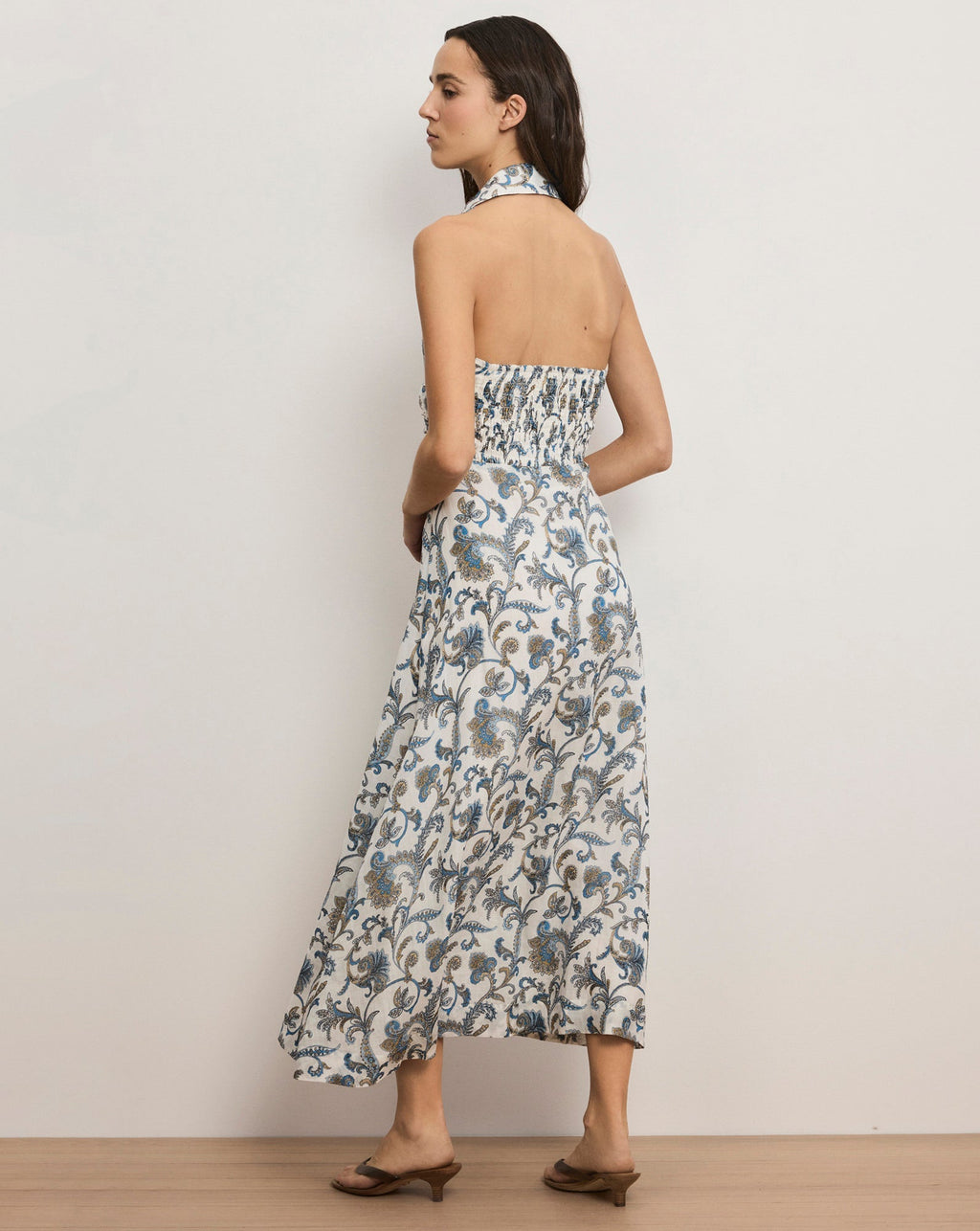 Mackey Paisley Halter Midi Dress