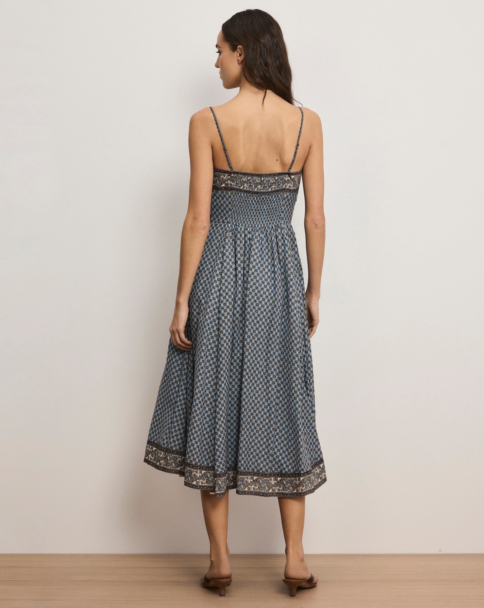 Lana Scarf-Print Midi Dress