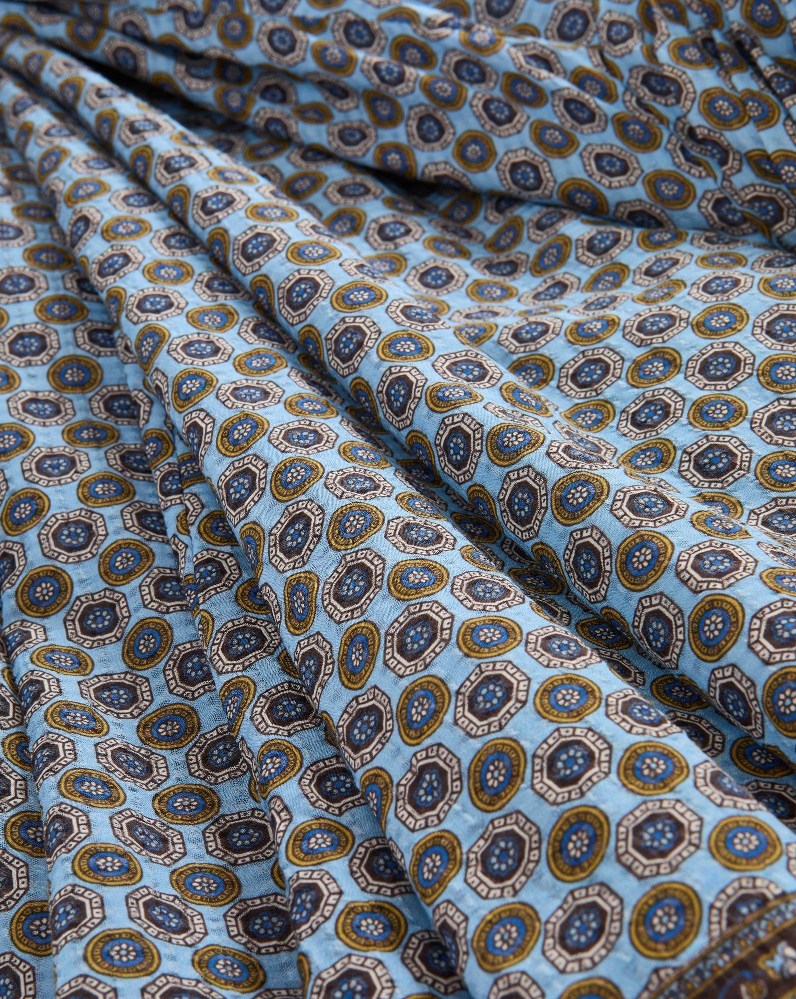 Lana Scarf-Print Midi Dress