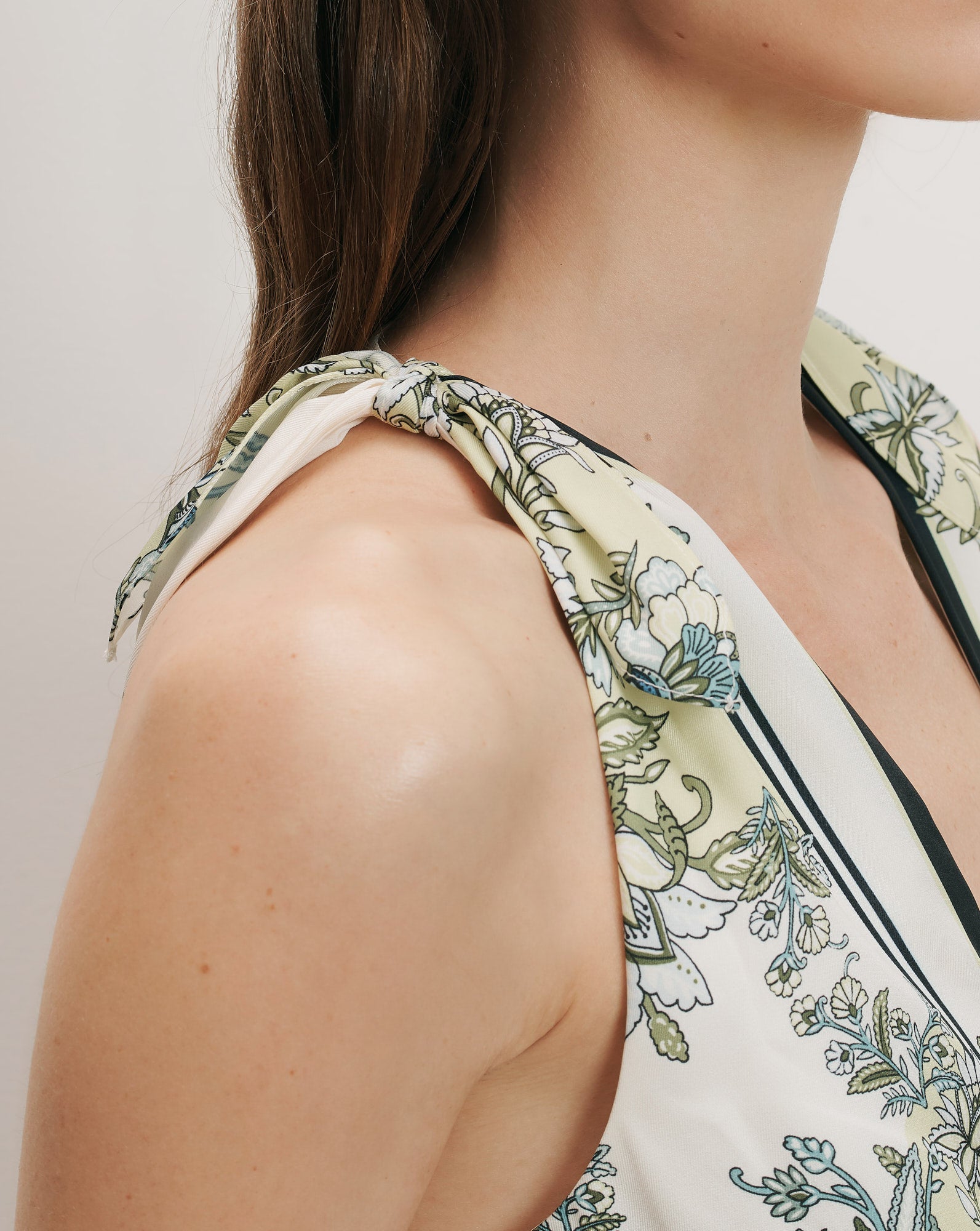 Kaliza Scarf-Print Midi Dress