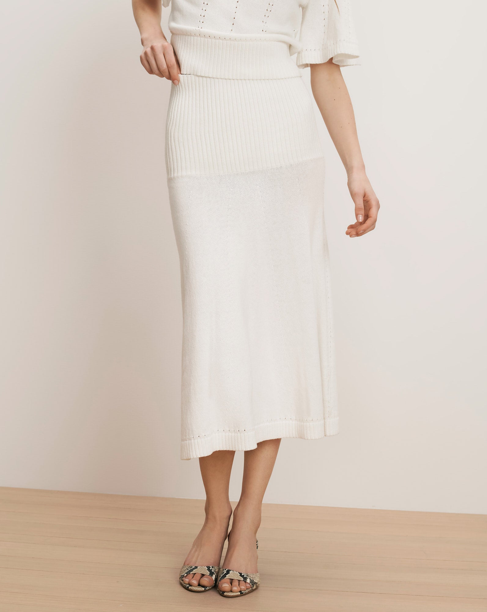 Cazian Knit Midi Skirt