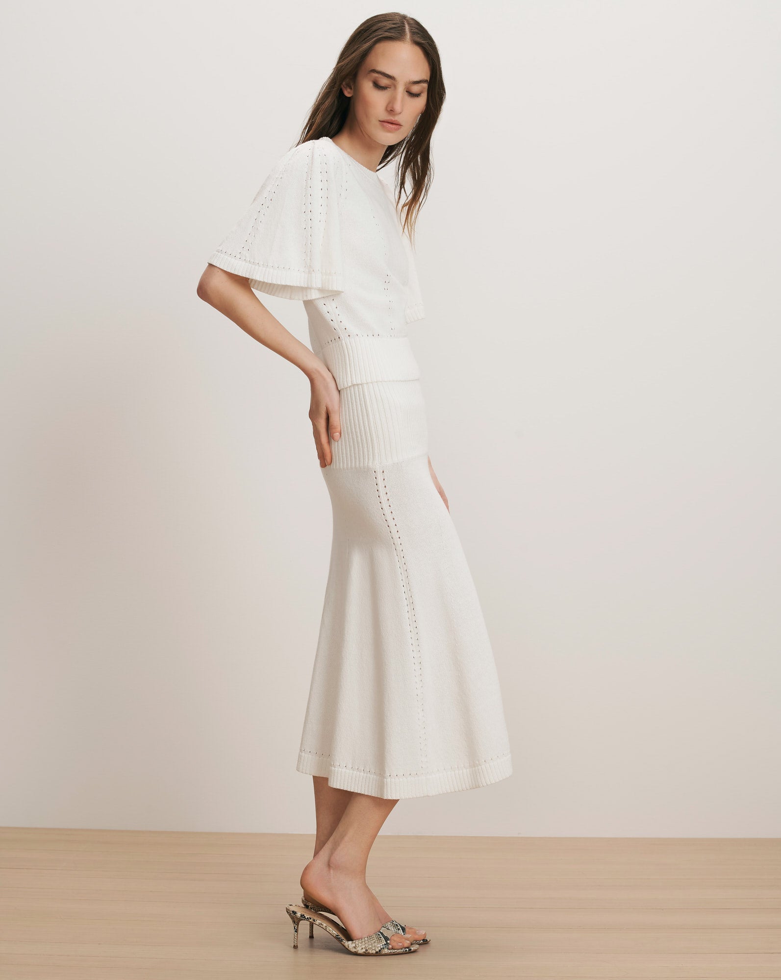 Cazian Knit Midi Skirt