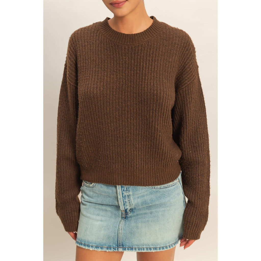 Brae Ribbed Crew Neck Sweater