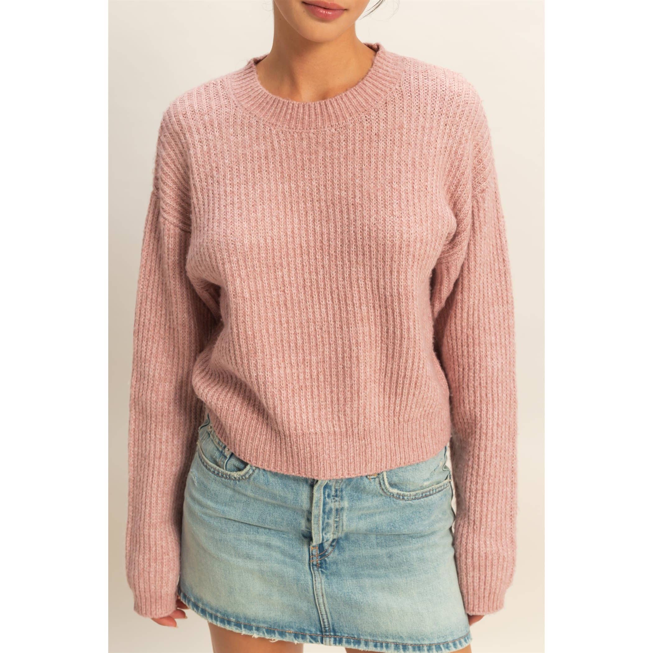 Brae Ribbed Crew Neck Sweater