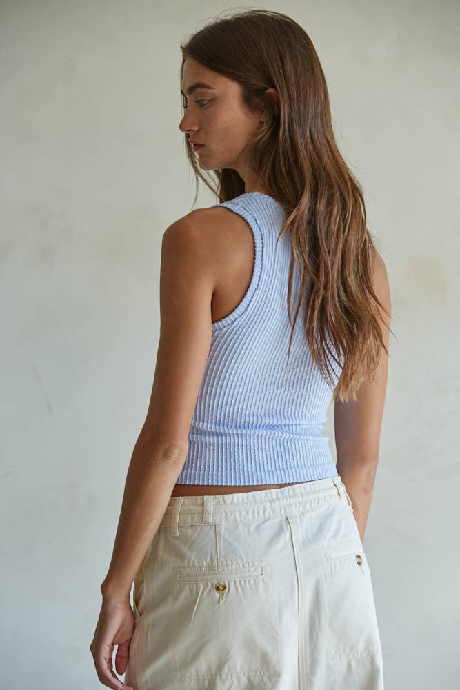 Brynn Seamless Ribbed V-Neck Tank