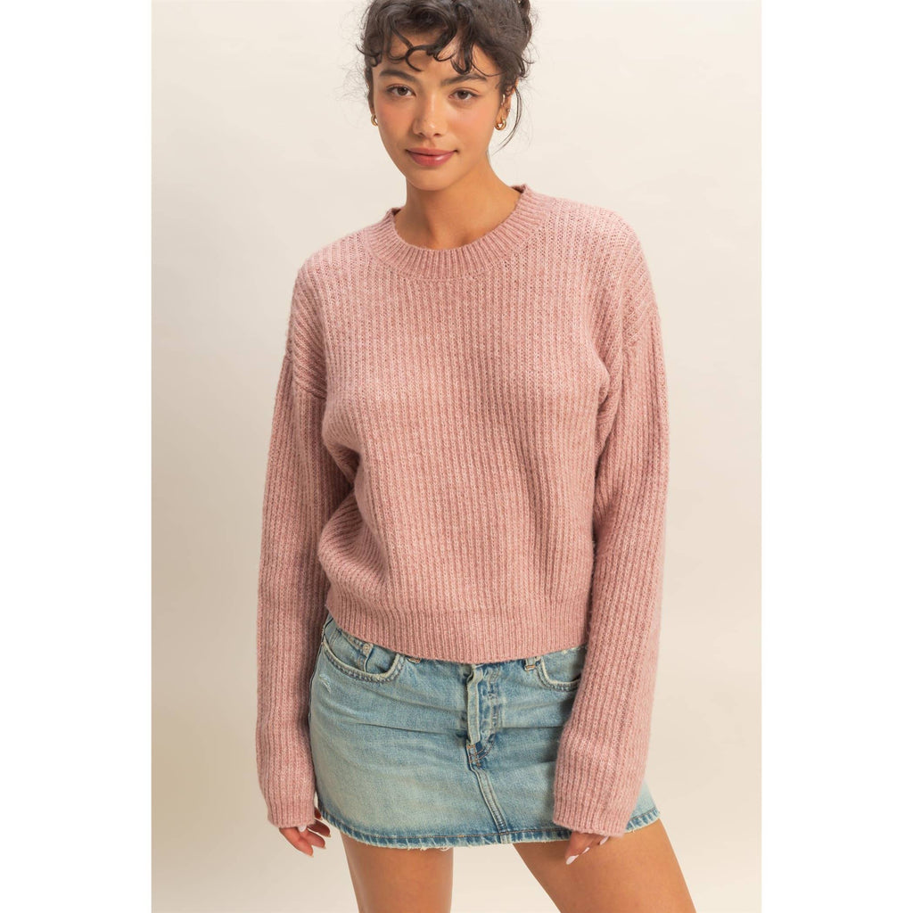 Brae Ribbed Crew Neck Sweater