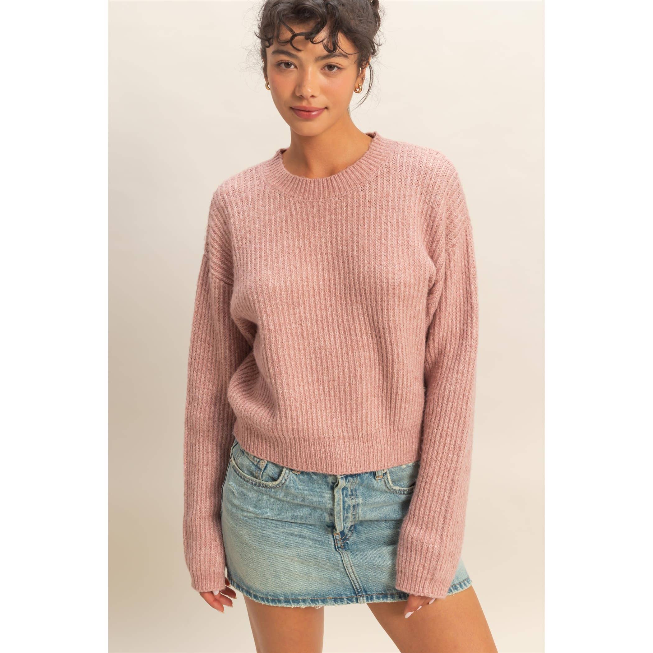 Brae Ribbed Crew Neck Sweater
