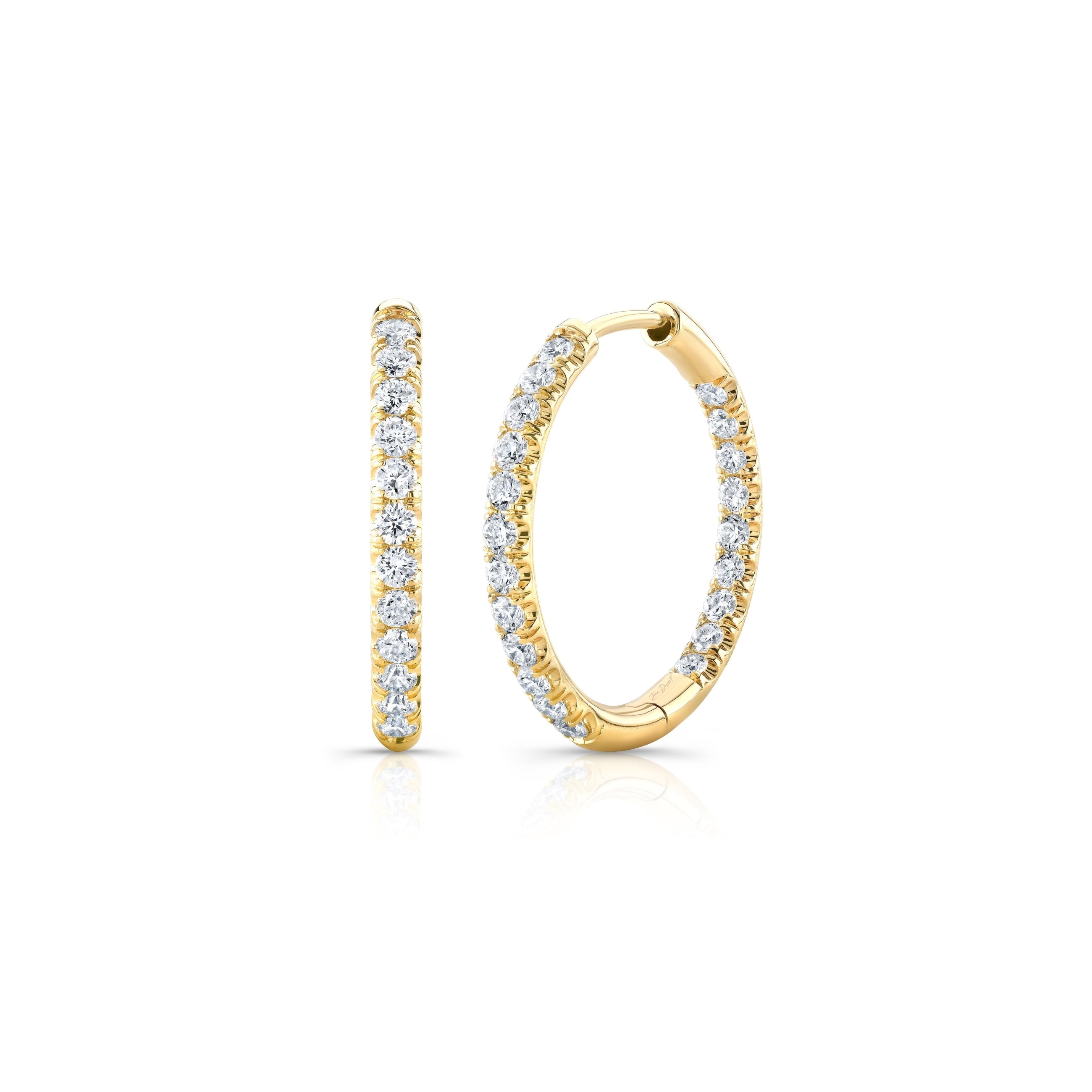 Audrey Inside Out Lab Diamond Pavé Hoops