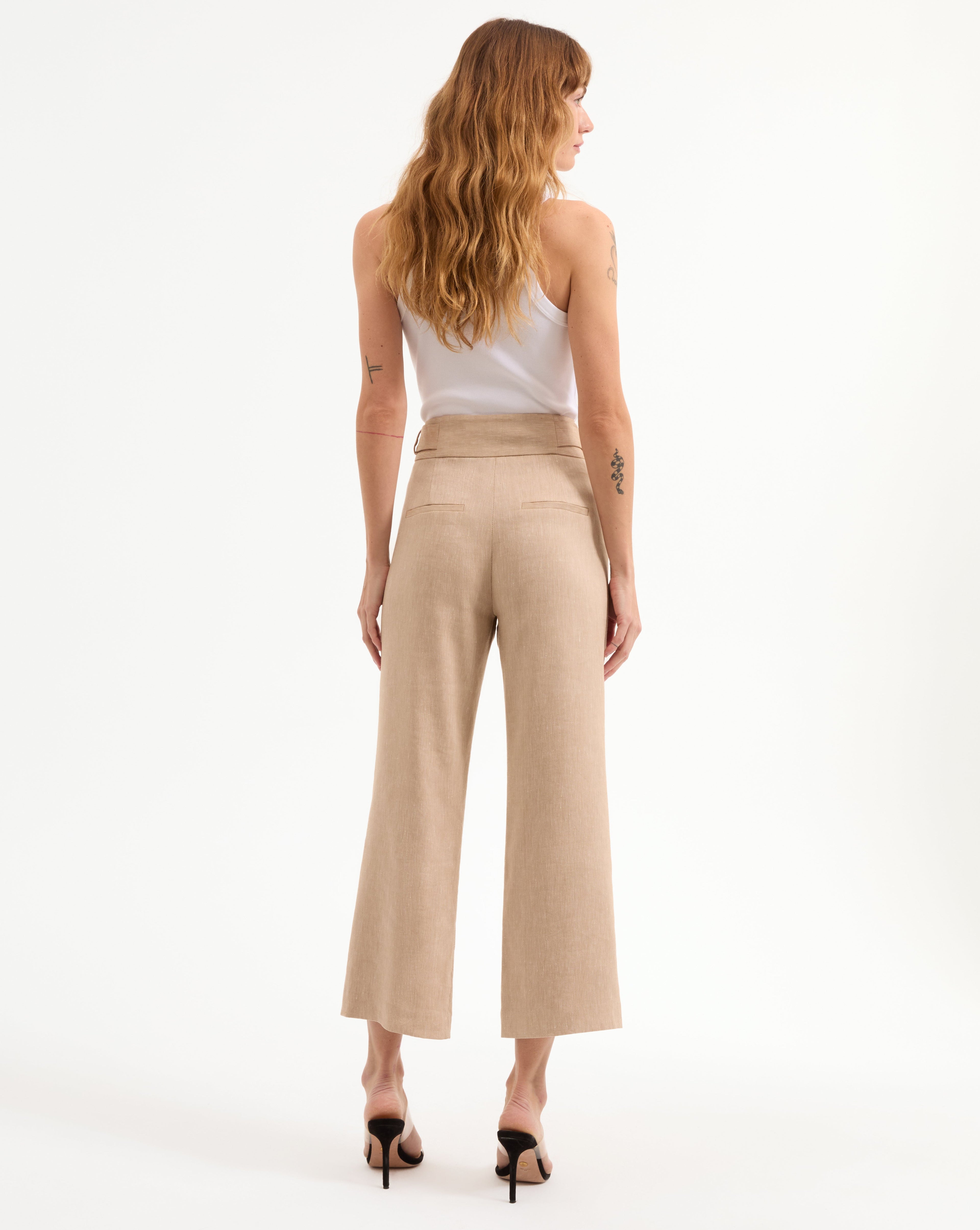 Aubrie Cropped Wide-Leg Pant
