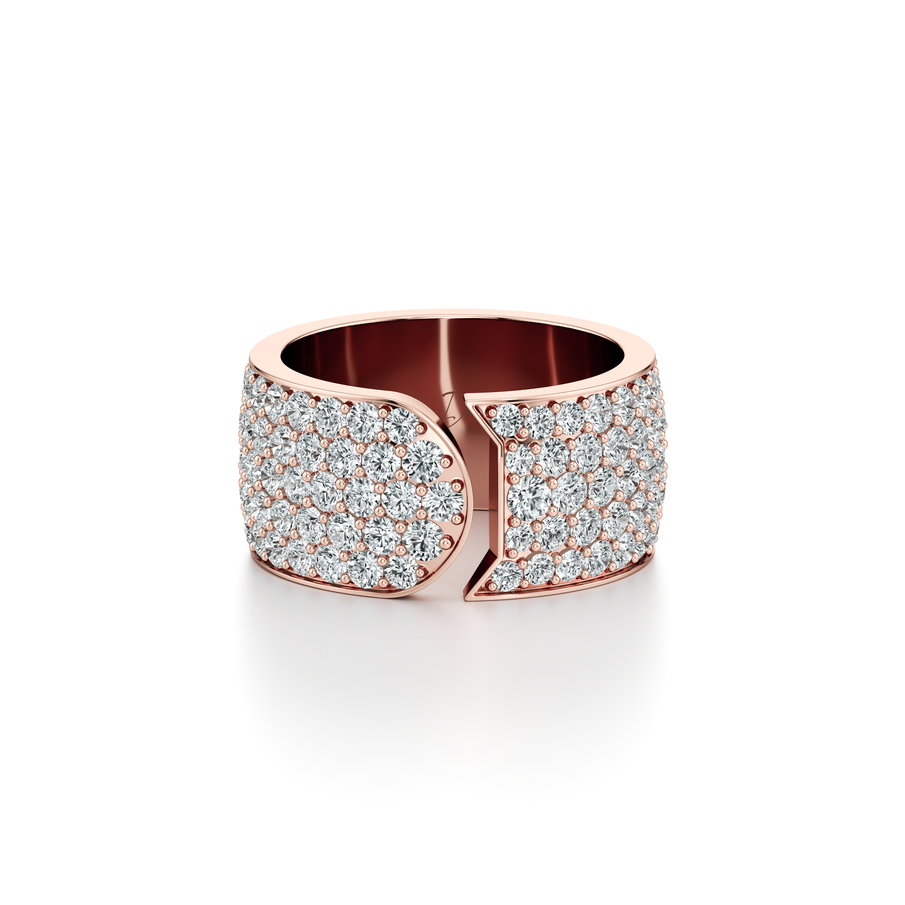 Dousset Quarter Round Pavé Wrap Ring