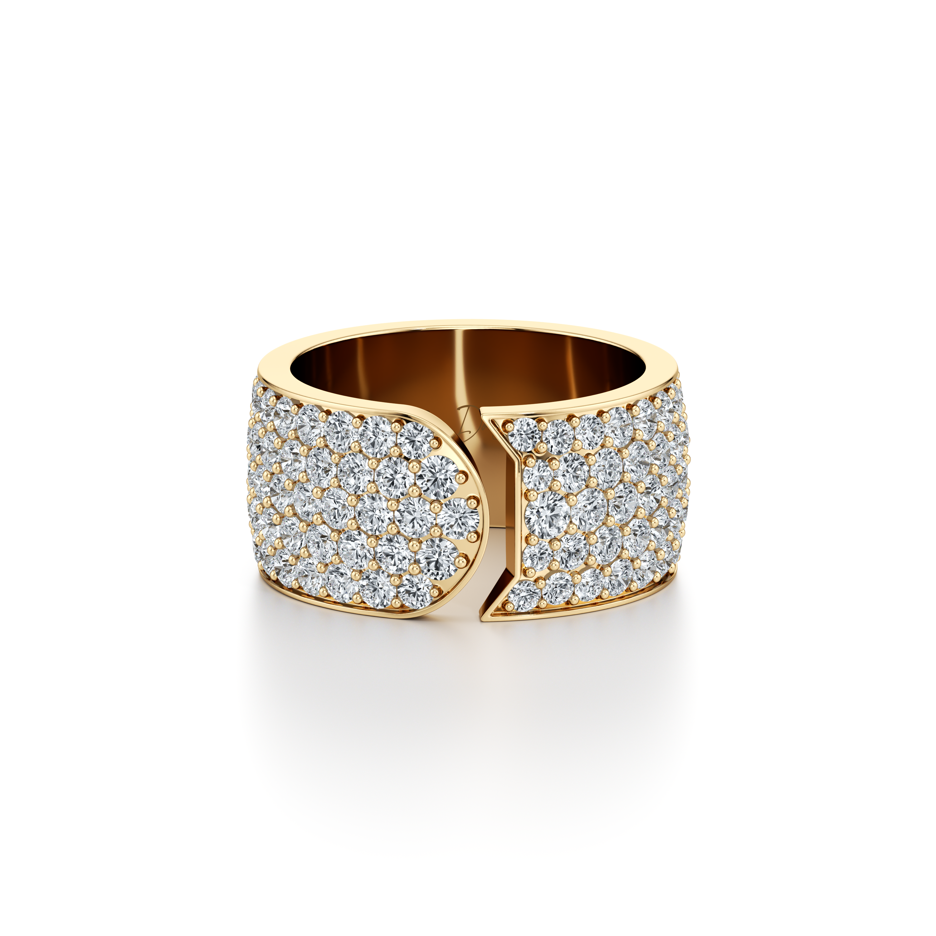 Dousset Quarter Round Pavé Wrap Ring