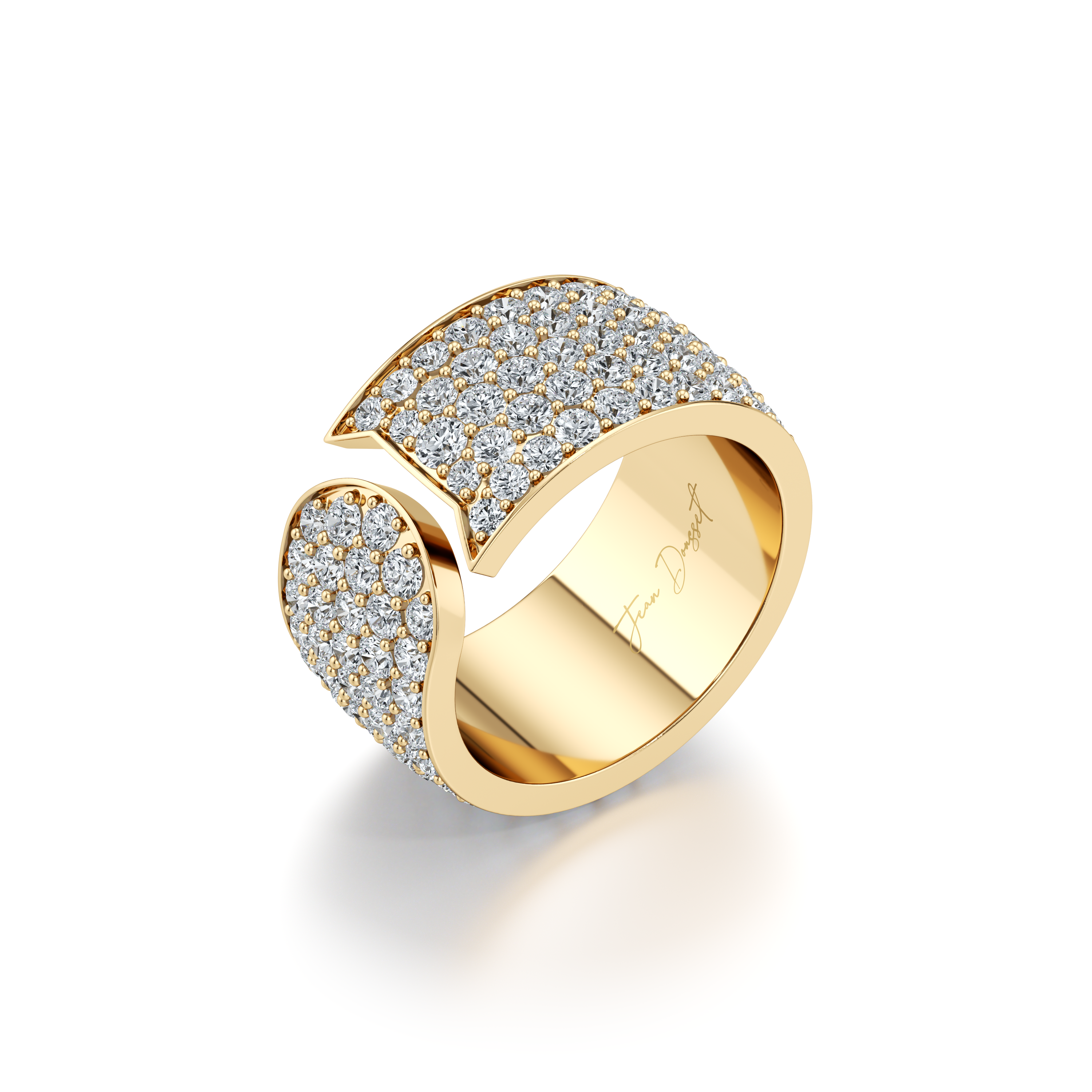 Dousset Quarter Round Pavé Wrap Ring