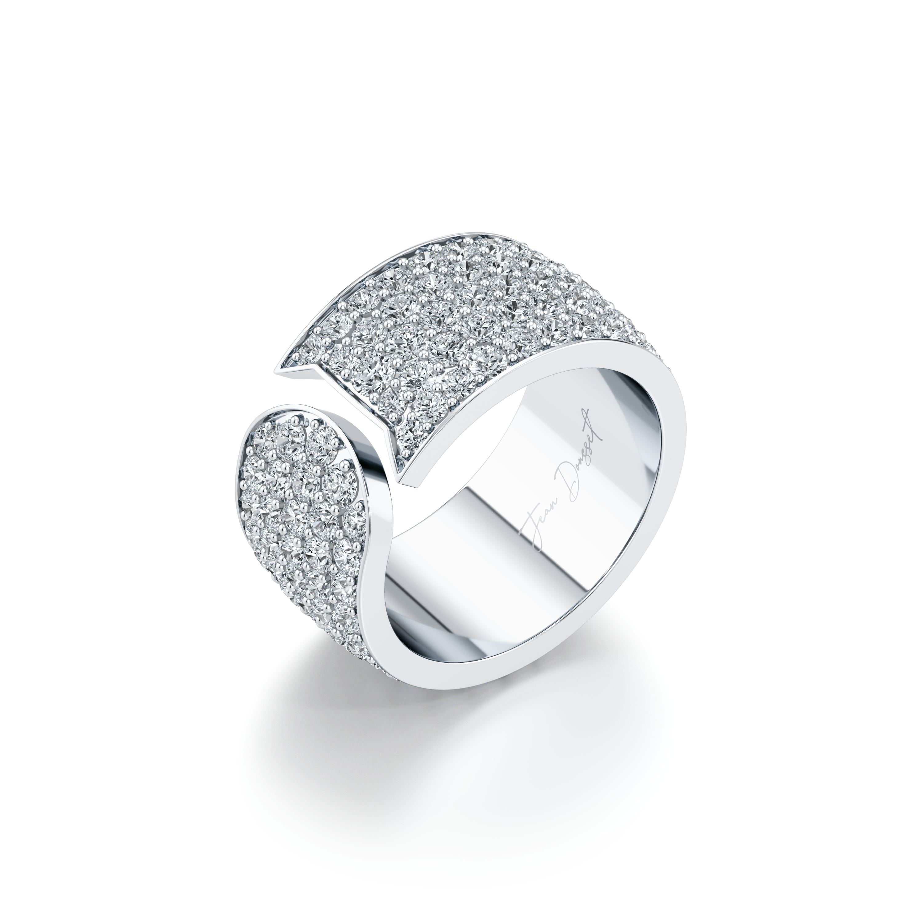 Dousset Quarter Round Pavé Wrap Ring