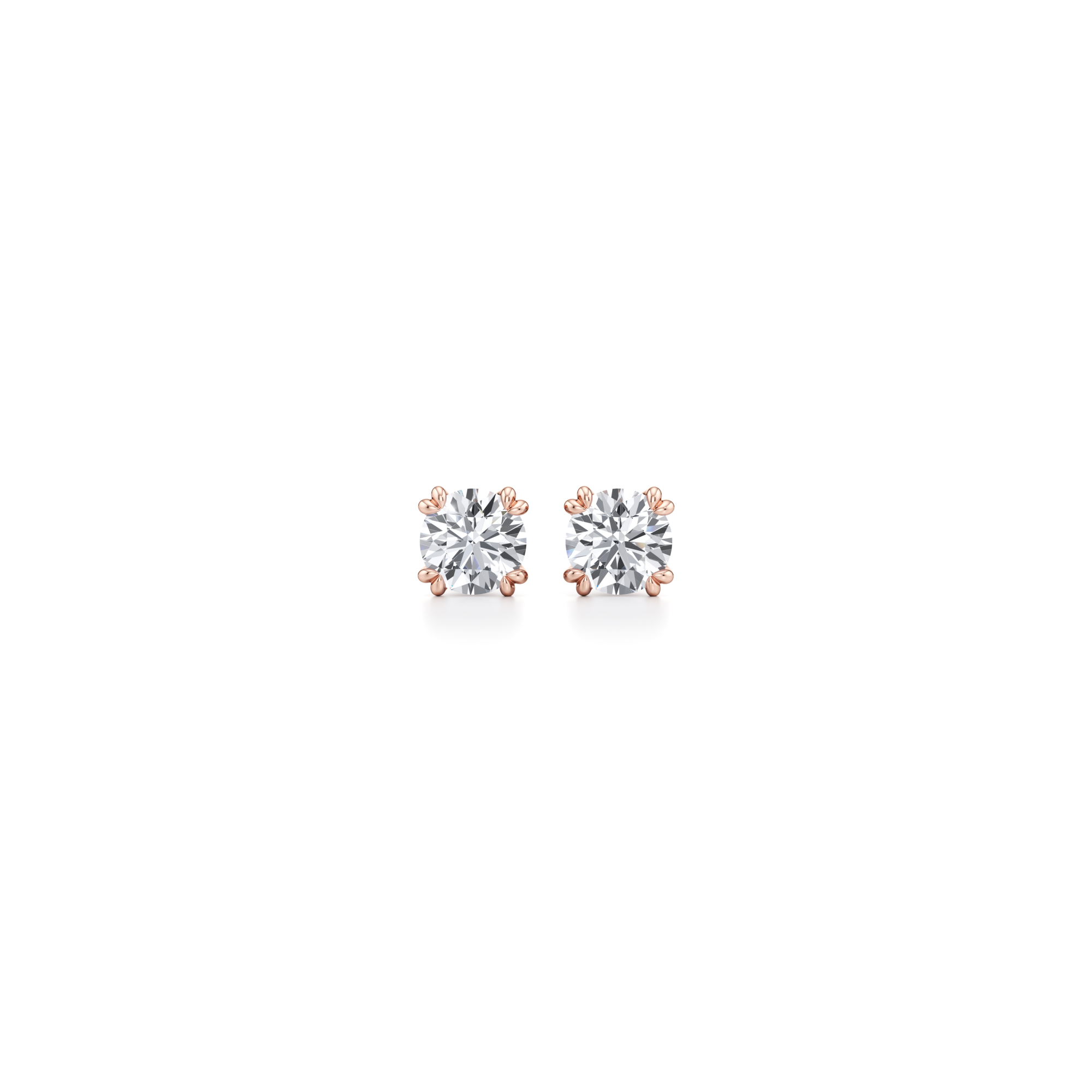 Elle Round Brilliant Lab Diamond Studs