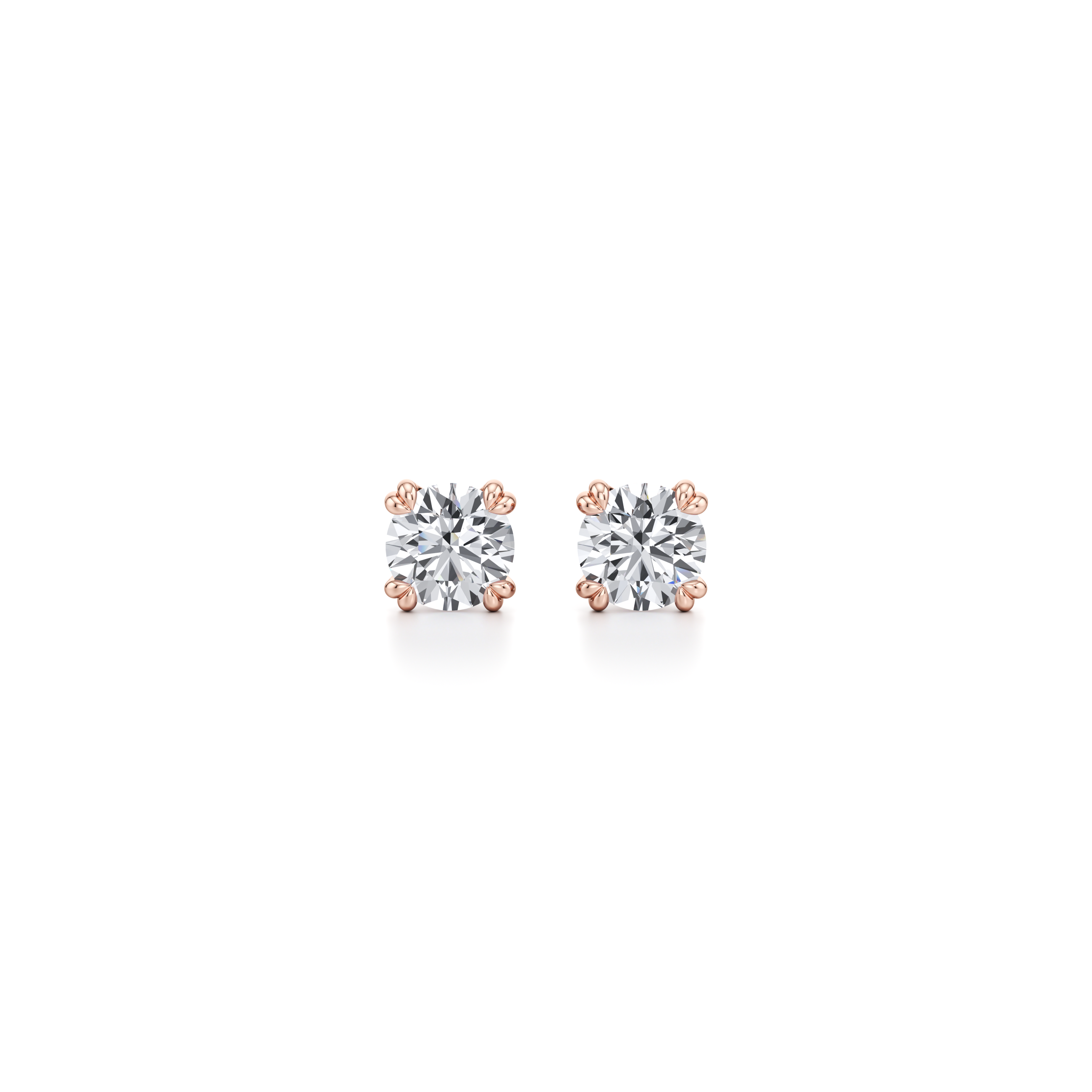 Elle Round Brilliant Lab Diamond Studs