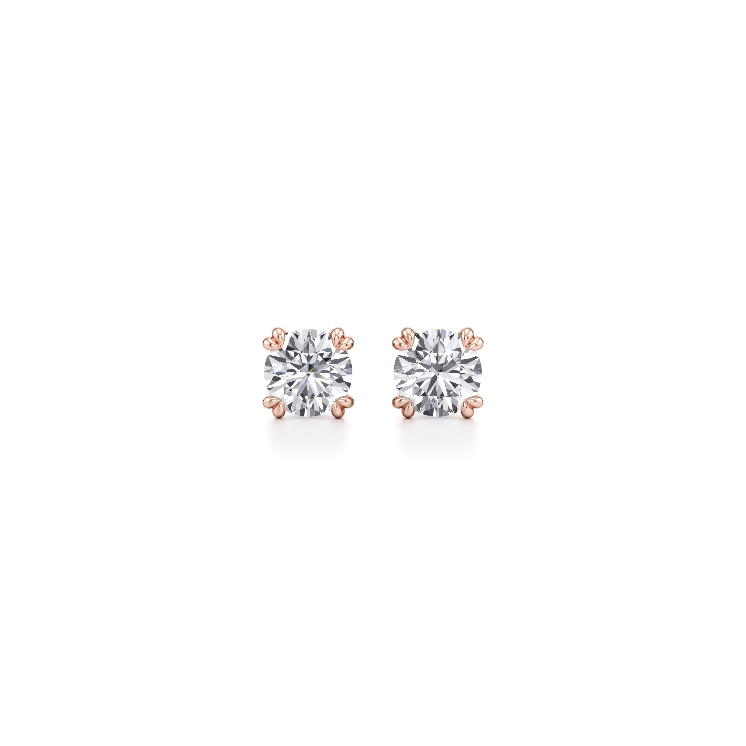 Elle Round Brilliant Lab Diamond Studs