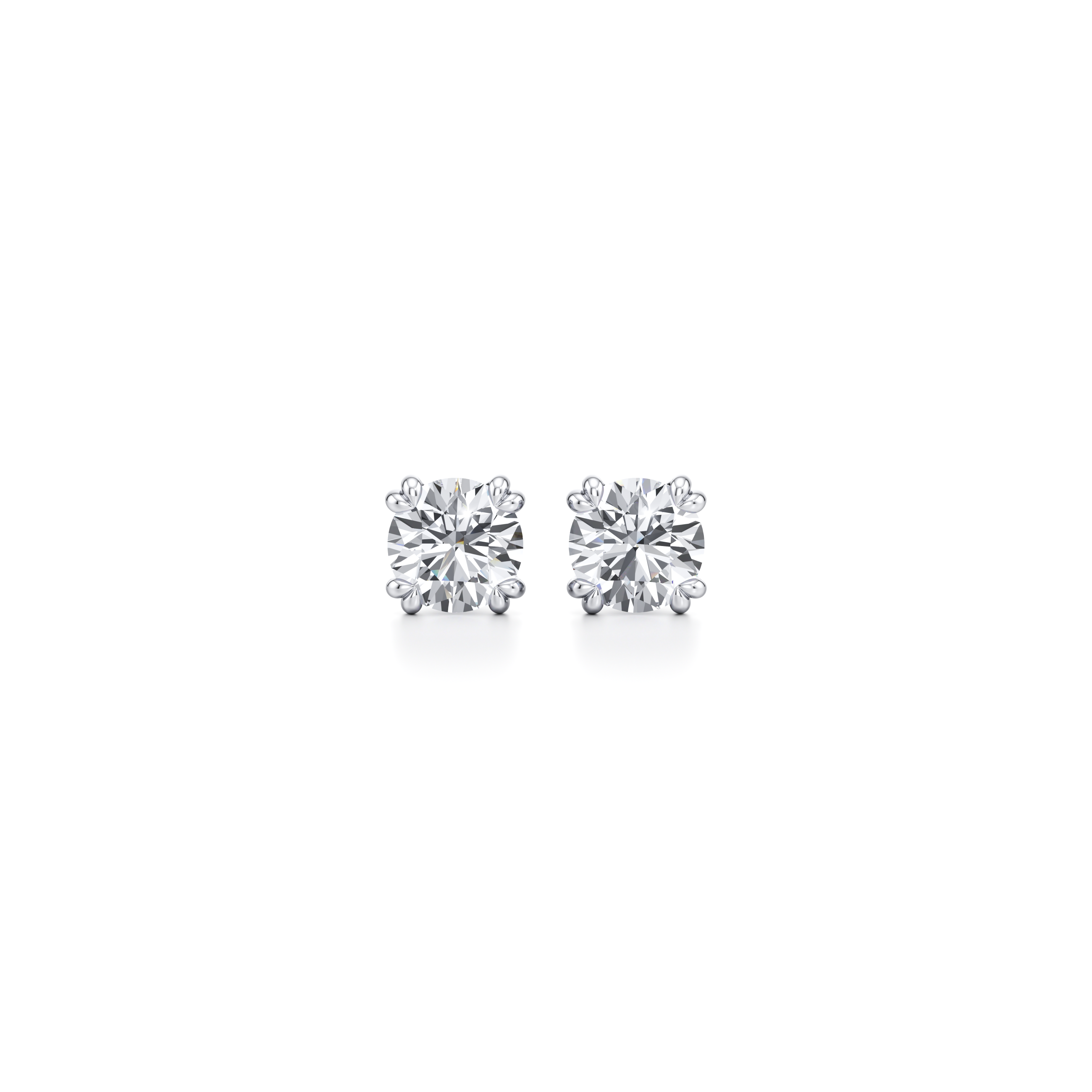 Elle Round Brilliant Lab Diamond Studs