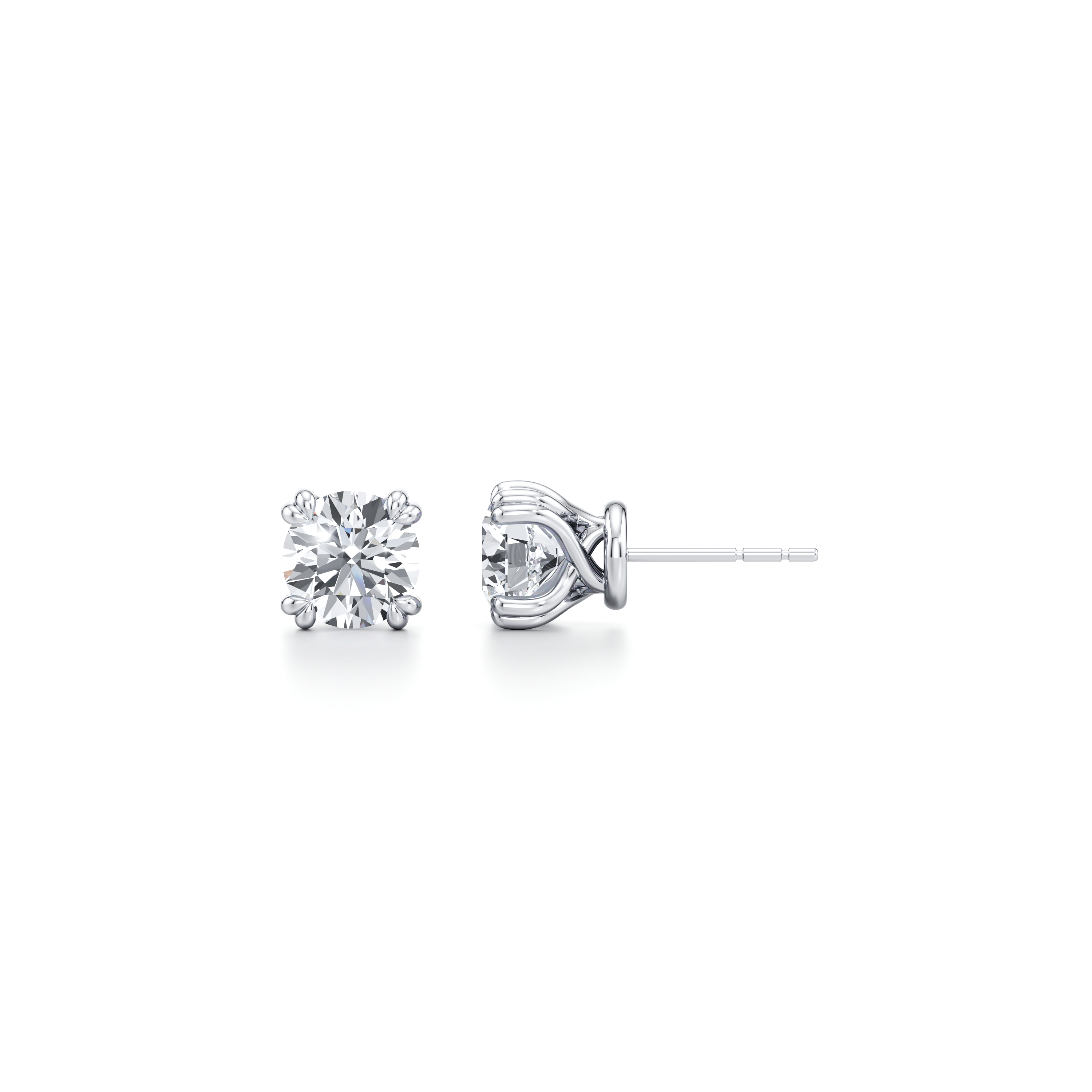 Elle Round Brilliant Lab Diamond Studs
